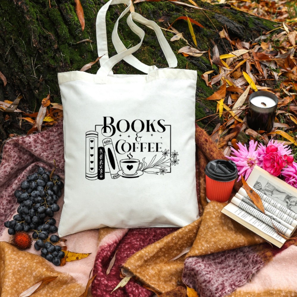 Books and Coffee Tote Bag